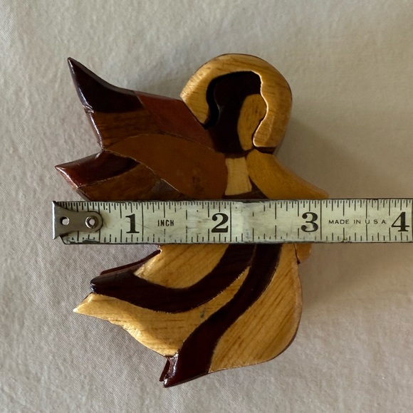 Handcrafted Wooden Angel Shape Secret Jewelry Puzzle Box - Picture 10 of 11